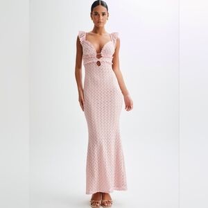 Meshki Baby Pink Ezra Knit Maxi Dress